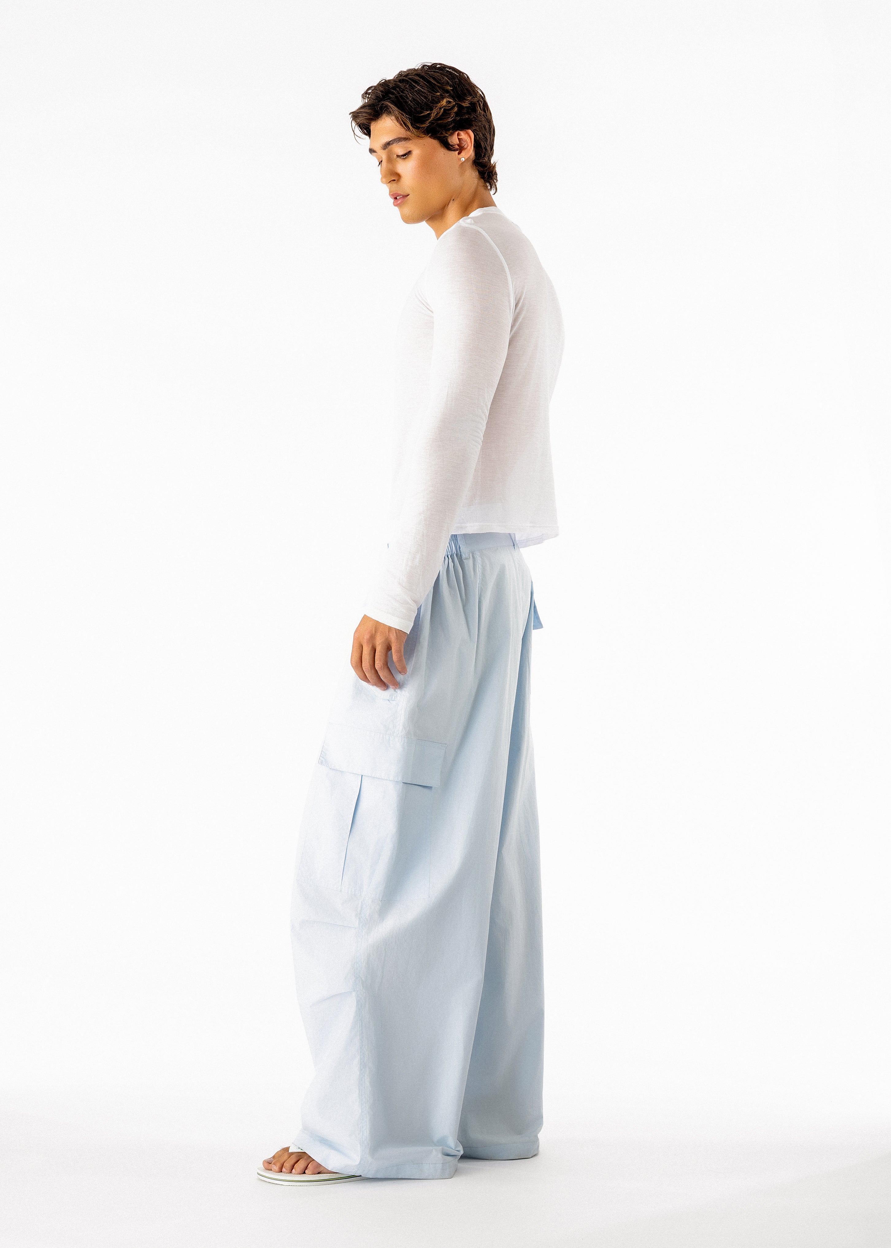 Gague Cargo Pants Soft Blue