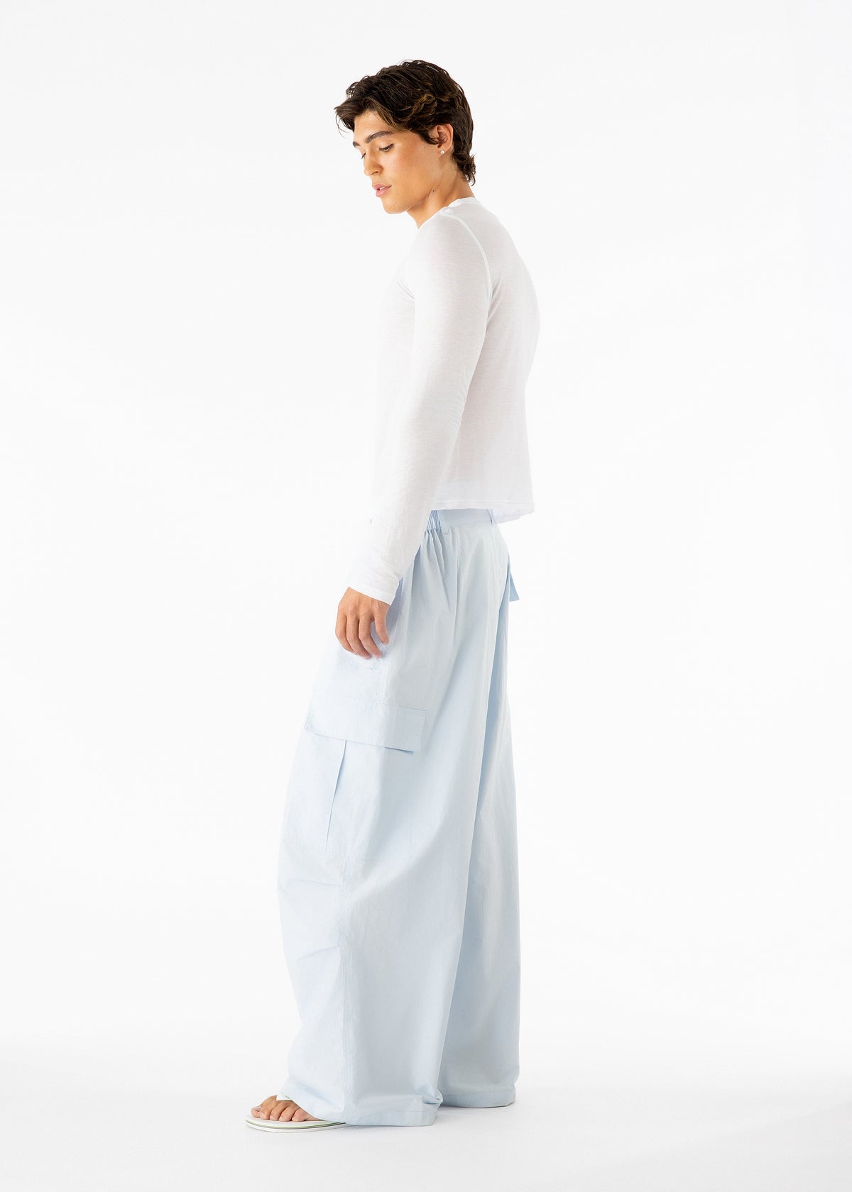 Gague Cargo Pants Soft Blue