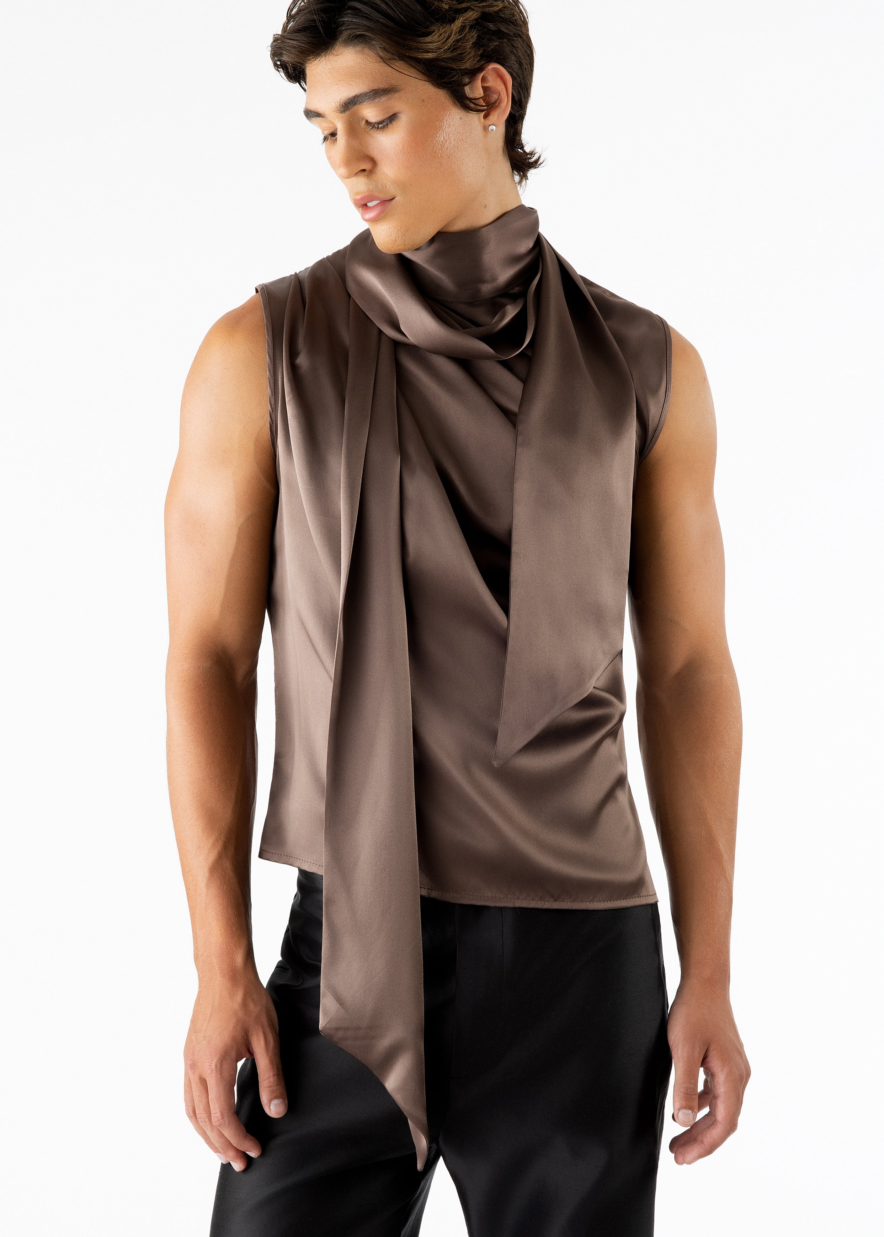 Jaden Silk Top Chocolate