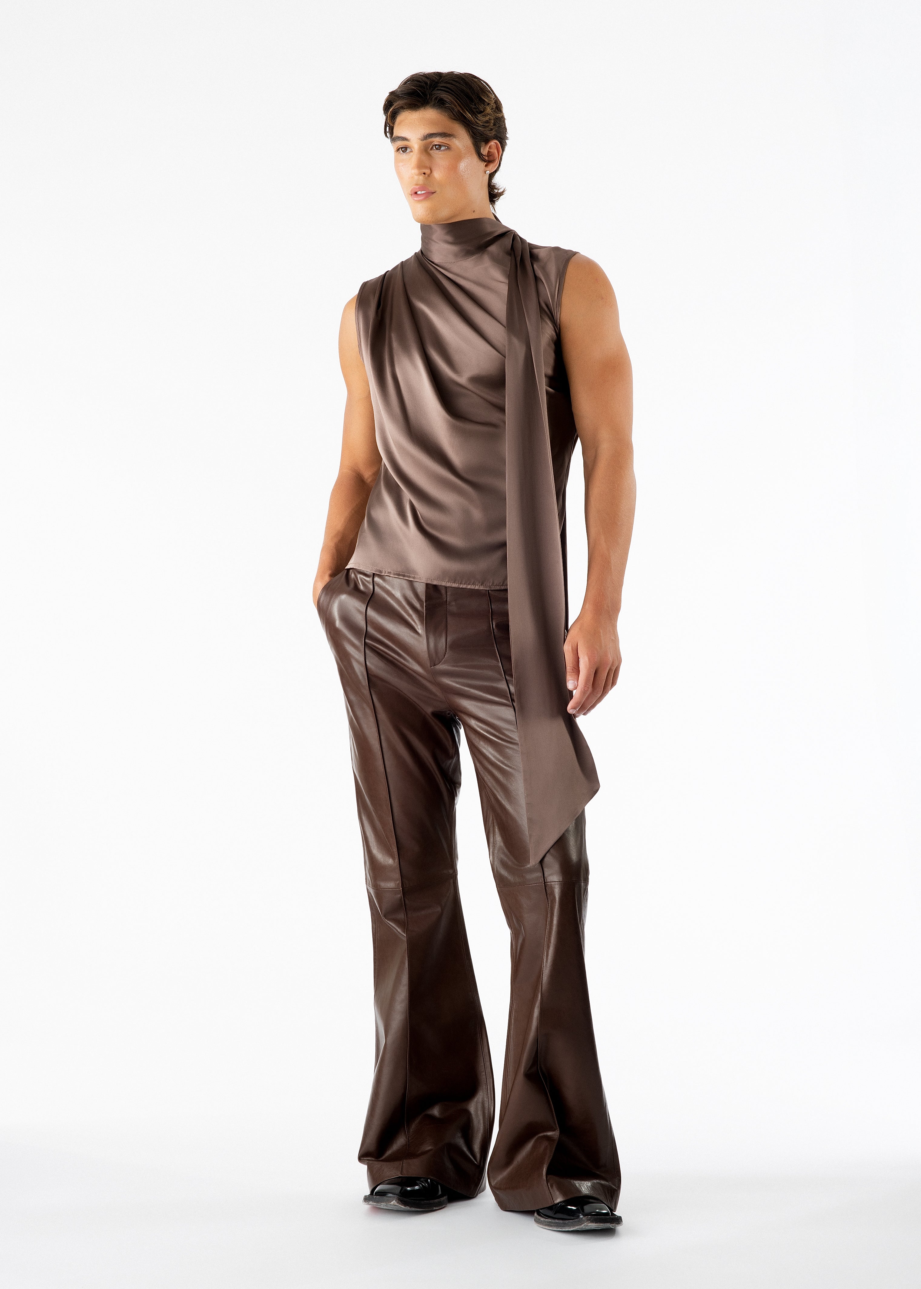 Jaden Silk Top Chocolate
