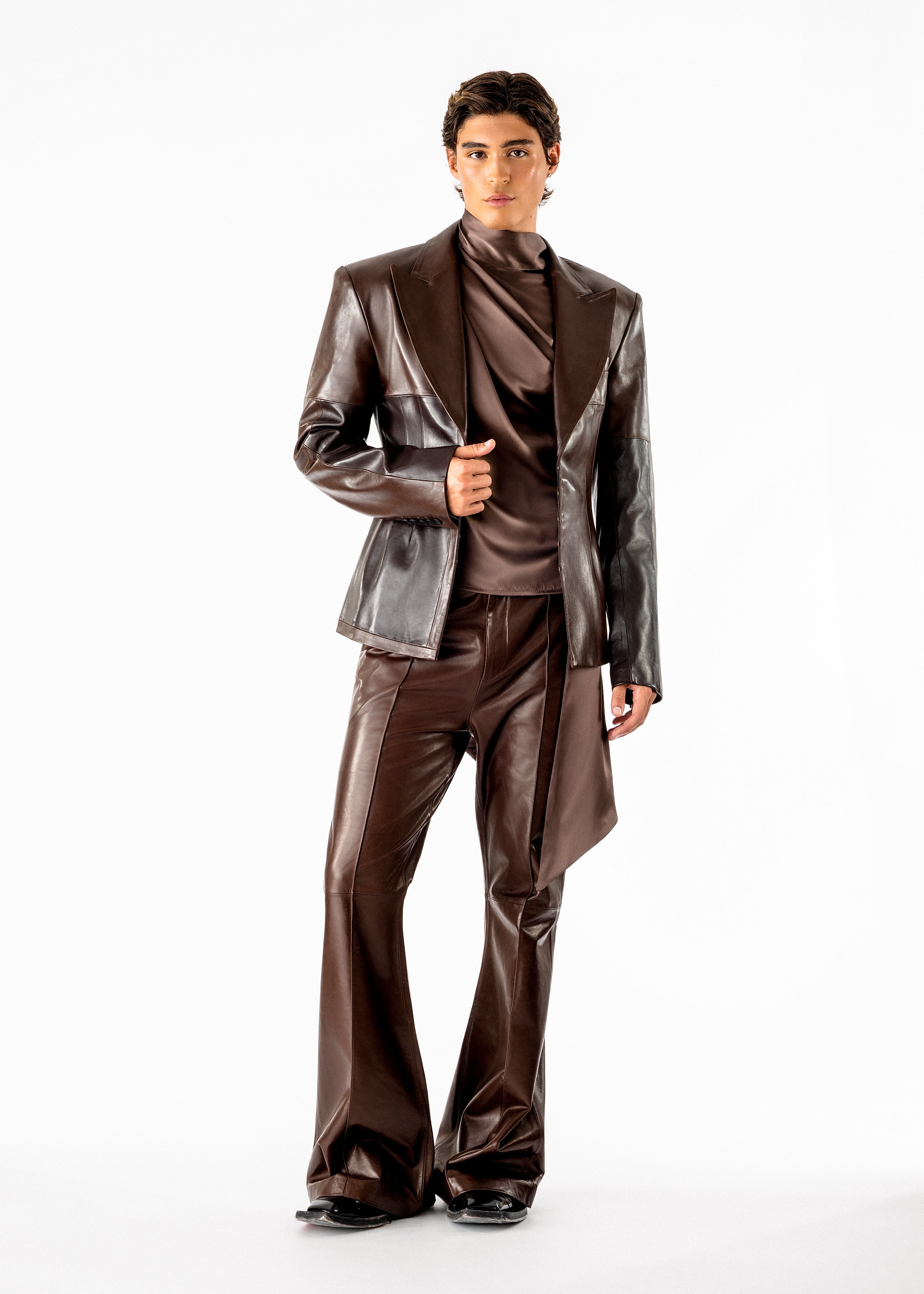 Kyrie Blazer Brown Leather