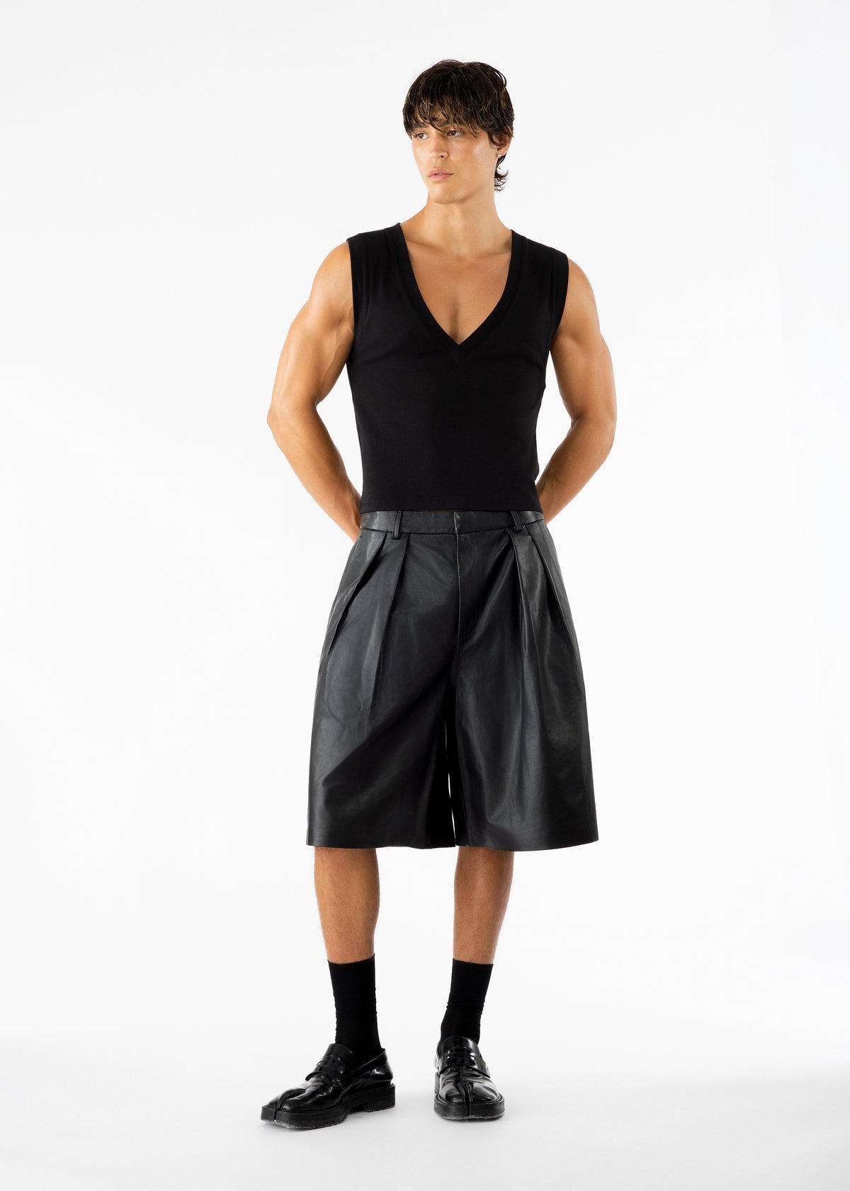 Eros Leather Shorts Black
