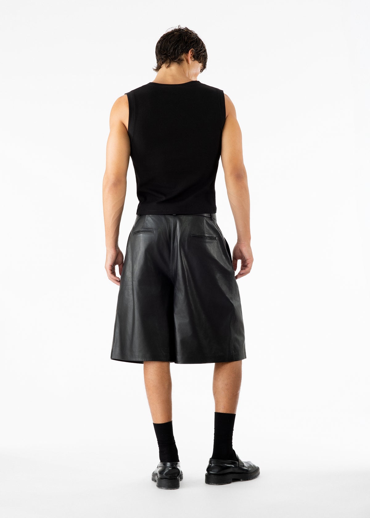 Eros Leather Shorts Black