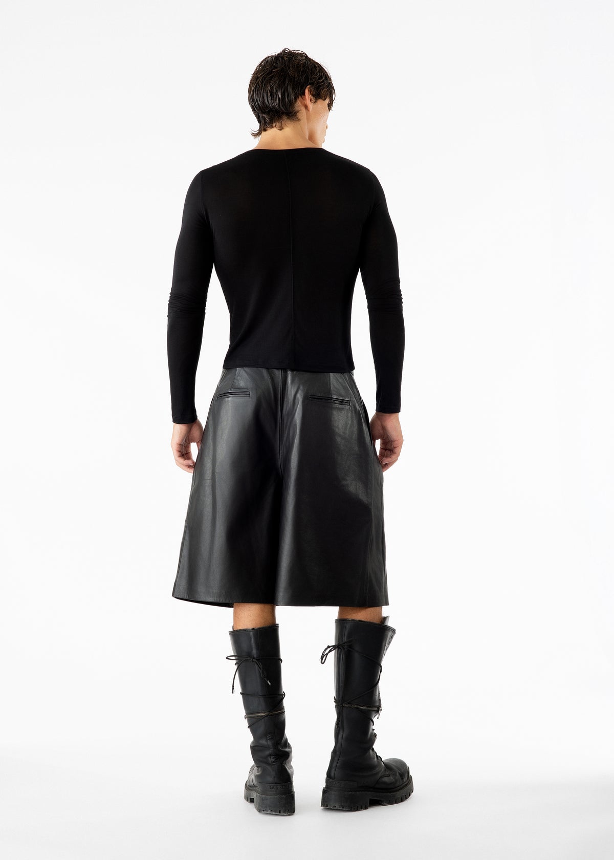 Eros Leather Shorts Black