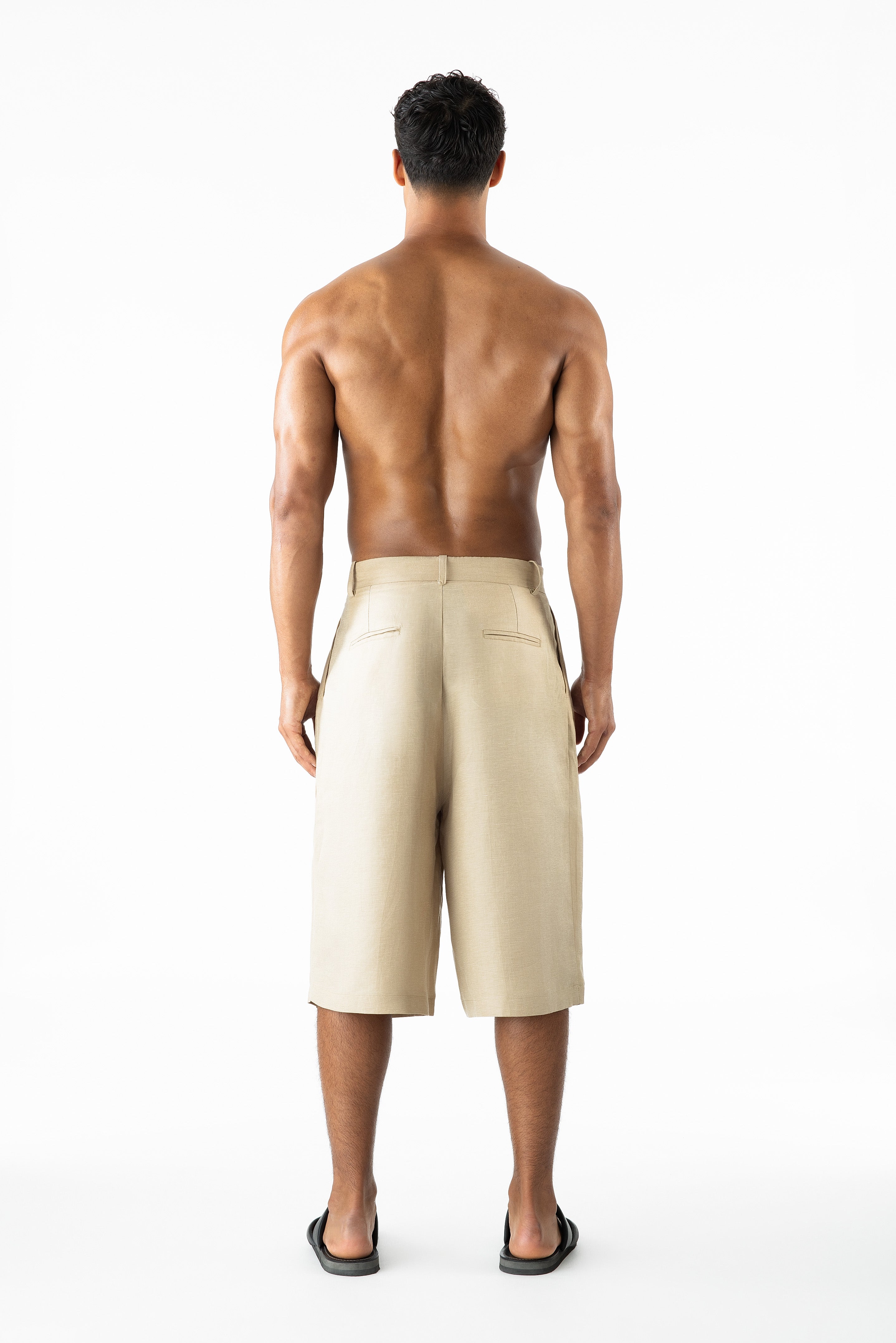 Benji Crop Linen Sand
