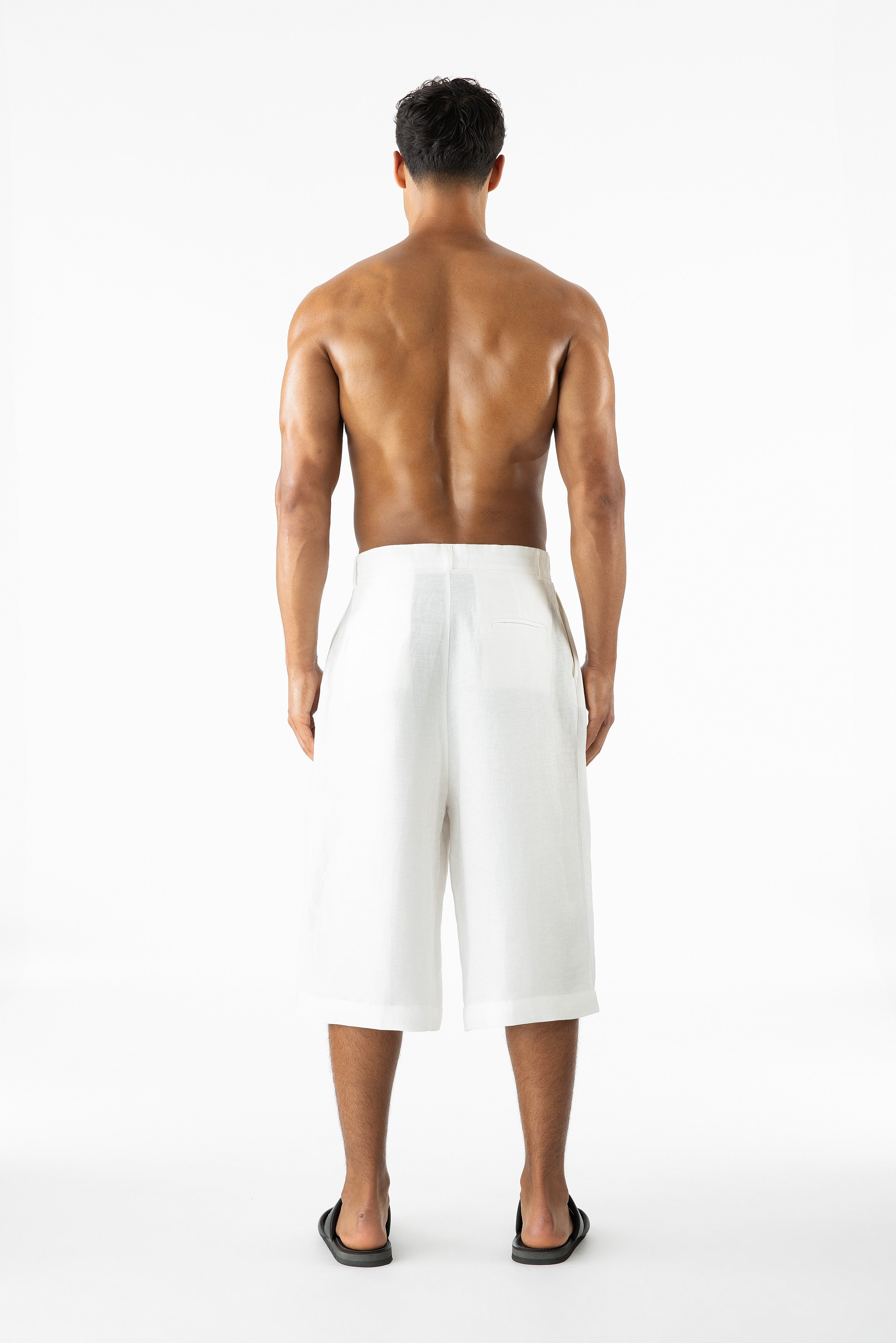 Benji Crop Linen White