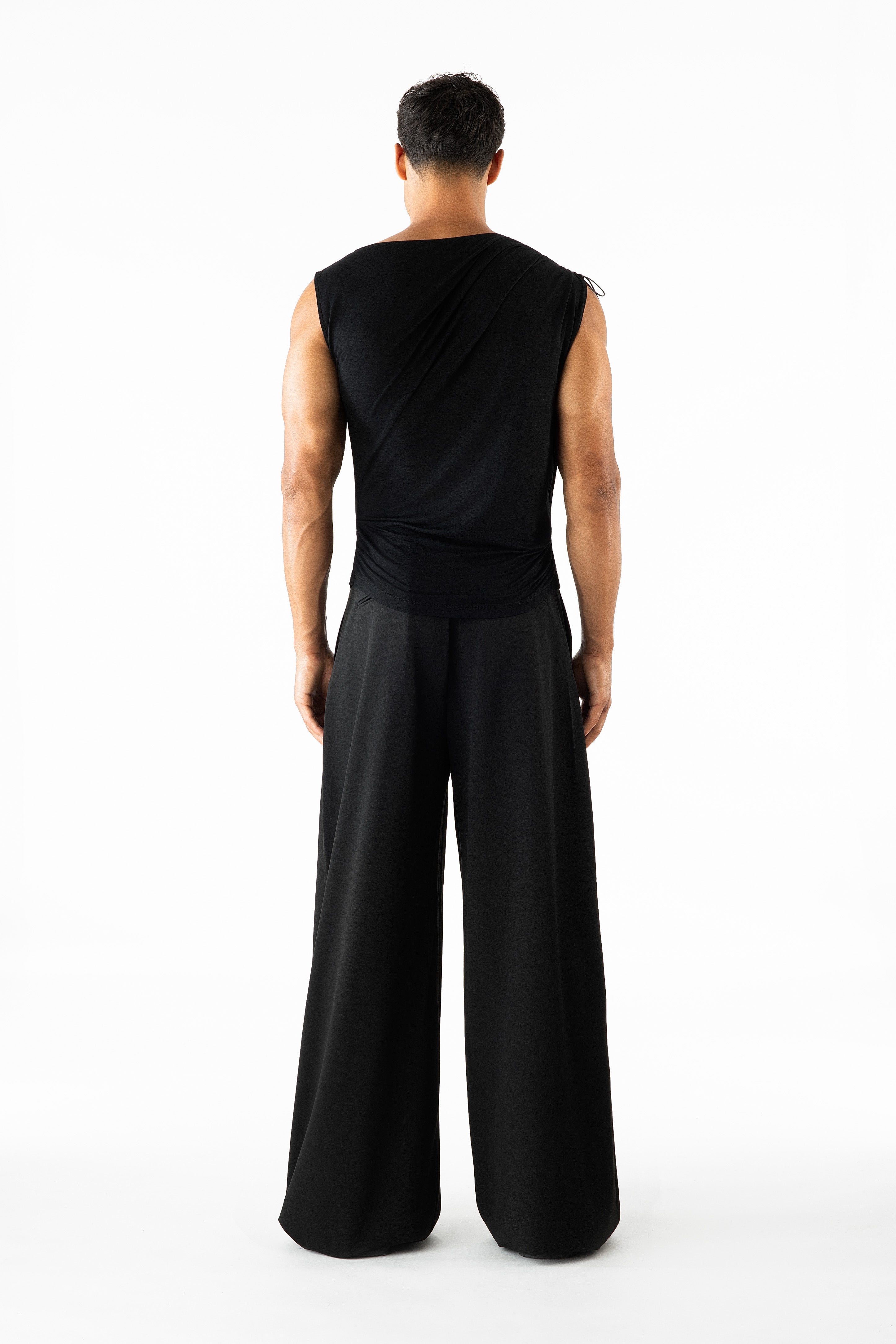Matteo Eyelet Top Black