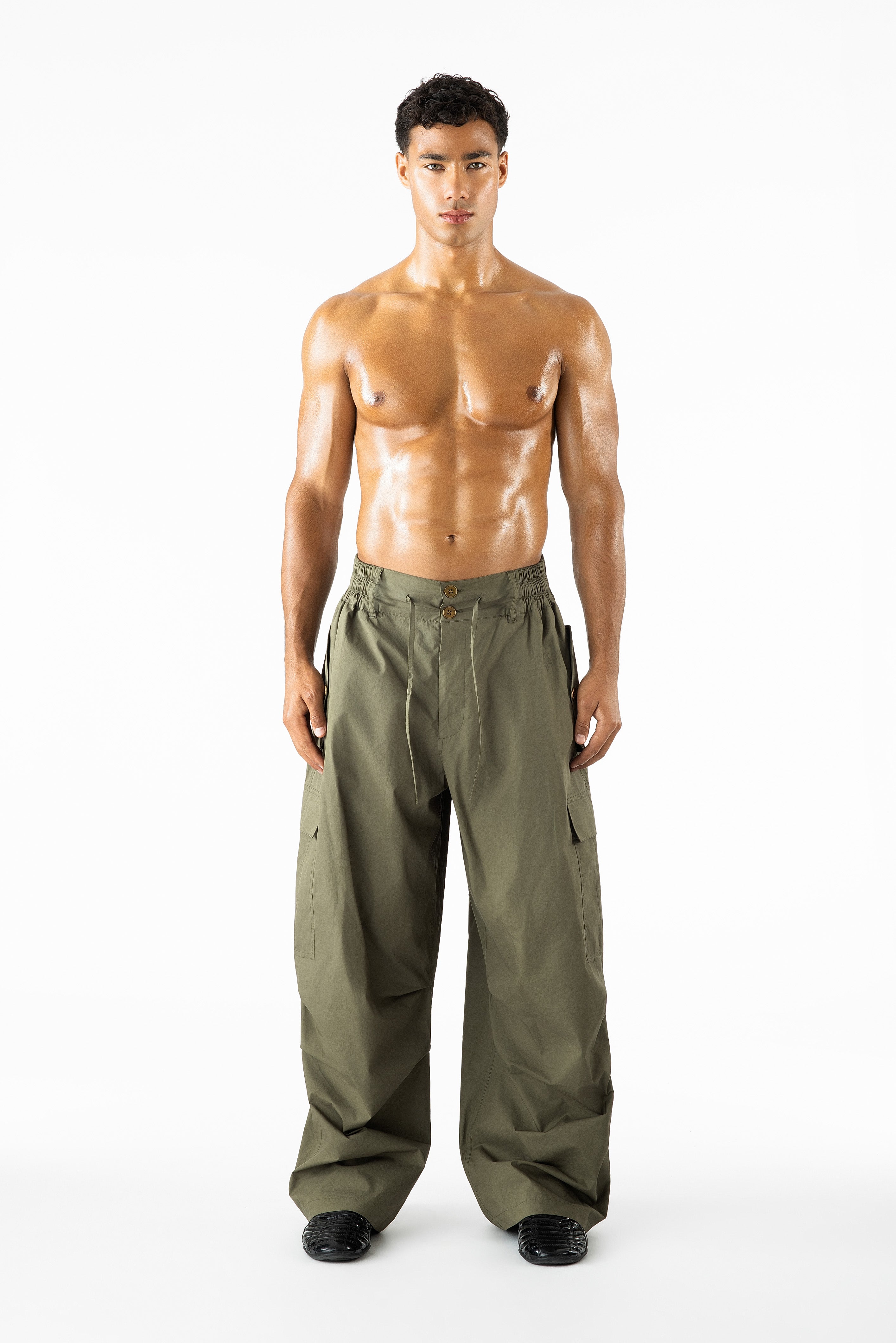 Gague Cargo Pants Khaki