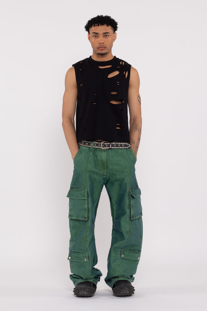 Ryder Distressed Tee Black