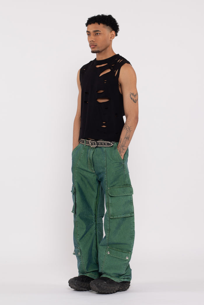 Ryder Distressed Tee Black