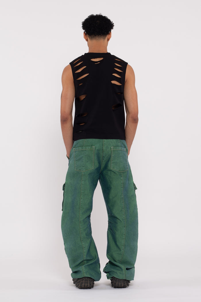 Ryder Distressed Tee Black