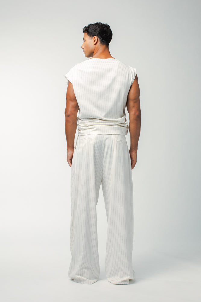 Julian Top White Stripe