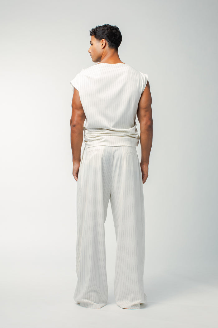 Julian Top White Stripe