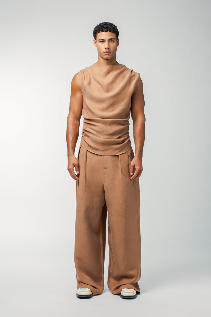 Mason Draped Top Rust