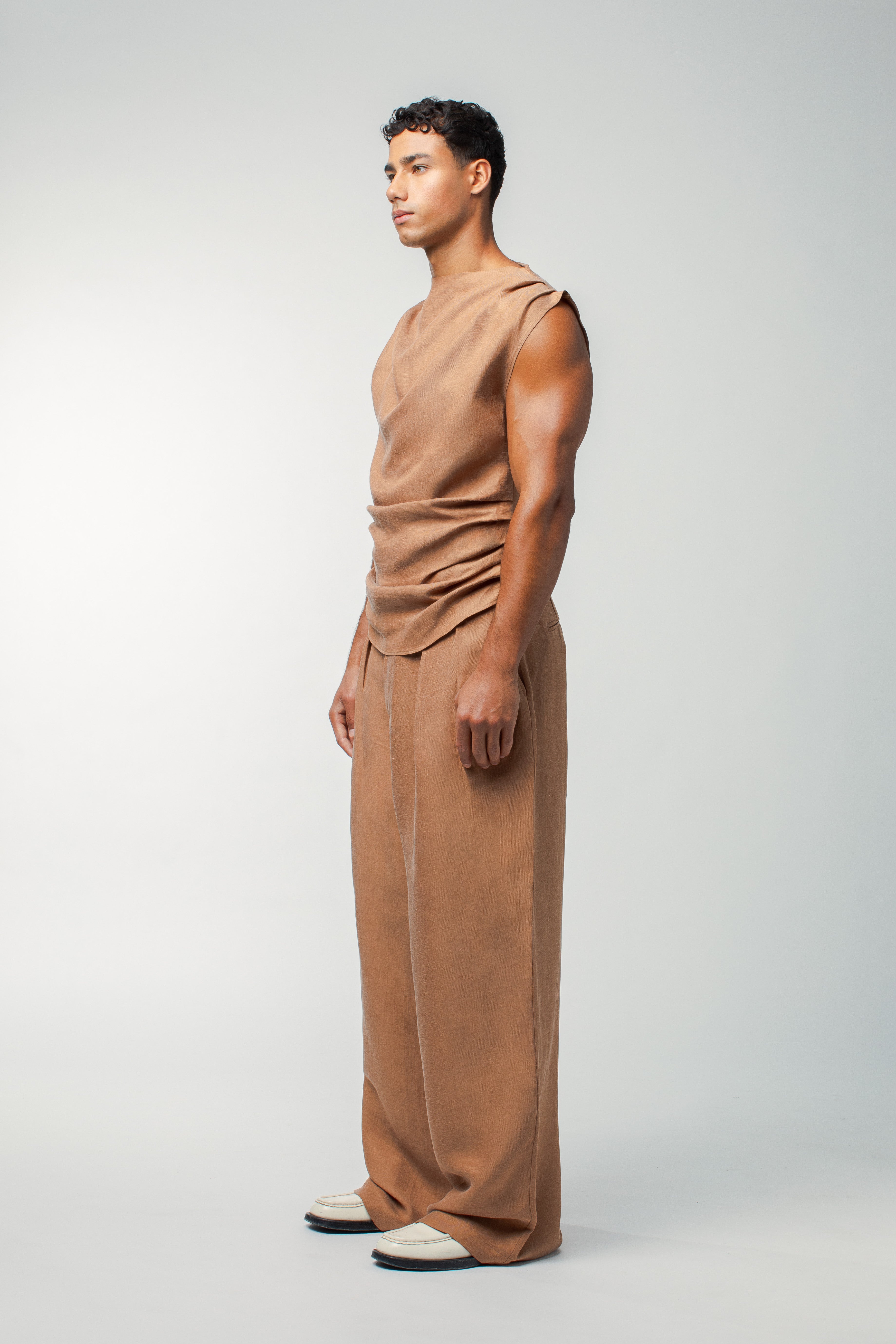 Mason Draped Top Rust
