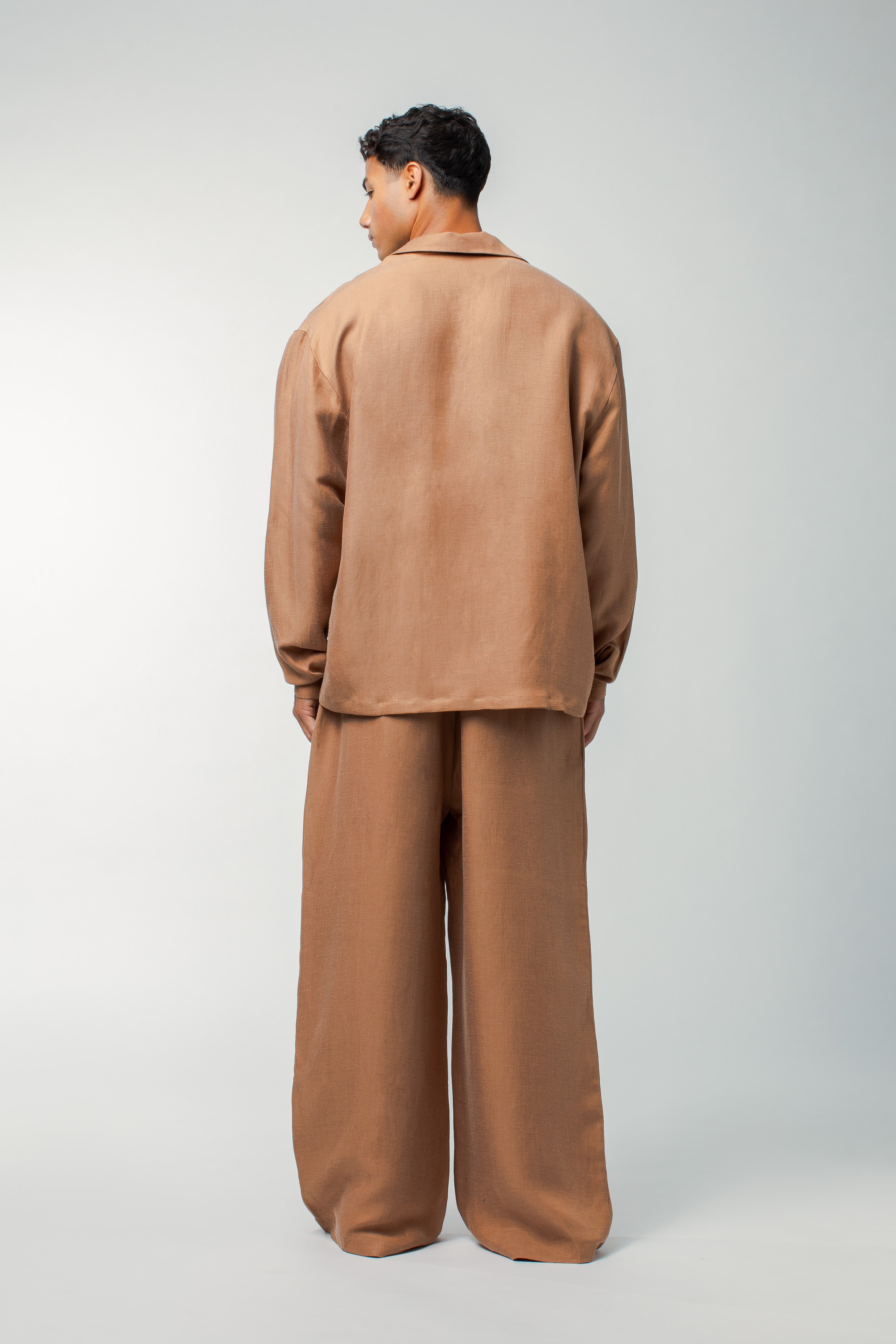 Harley Linen Shirt Rust