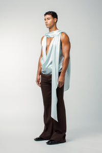 Florentine Top Blue Silk