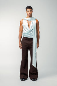 Florentine Top Blue Silk