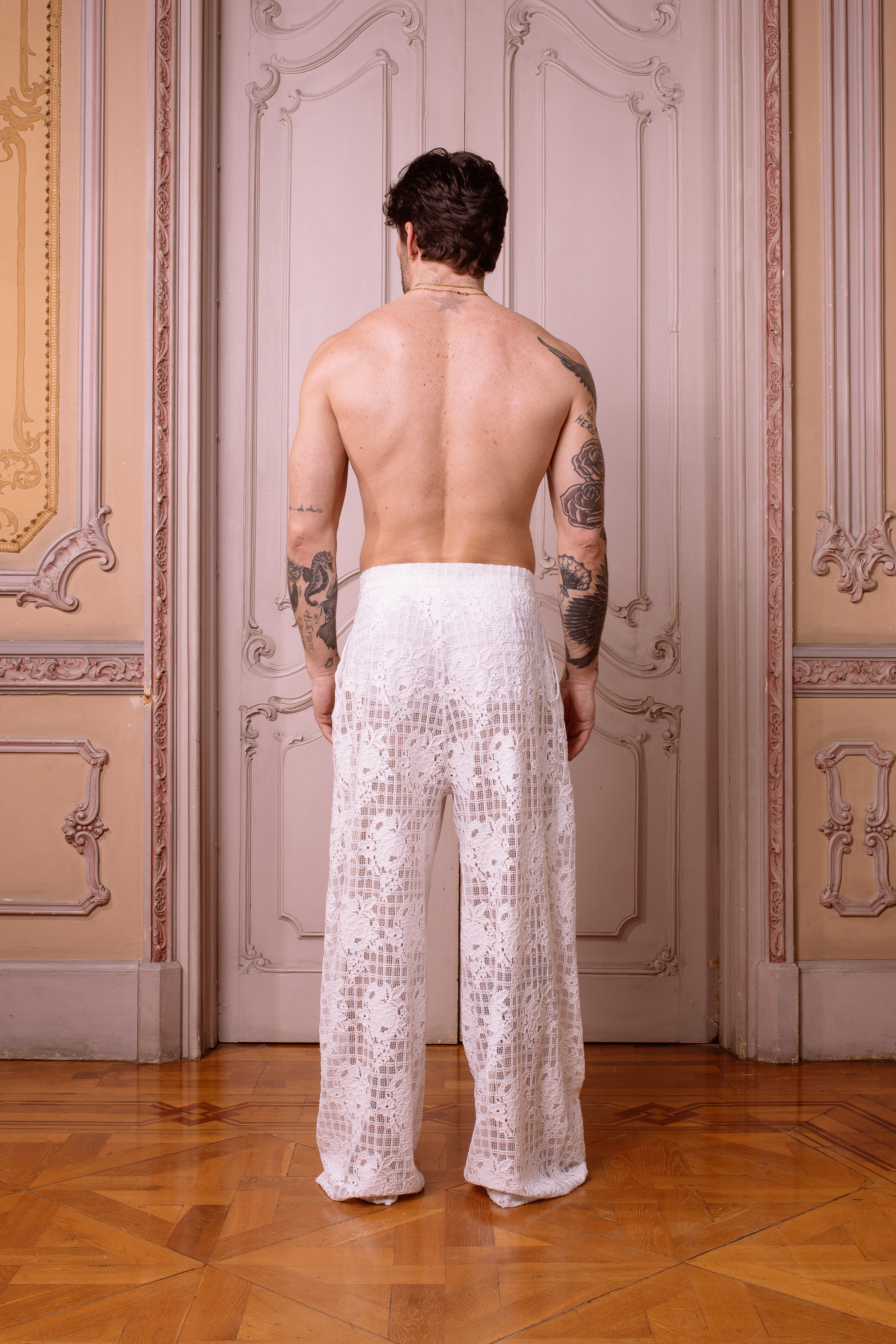 Benjamin Pants White Lace