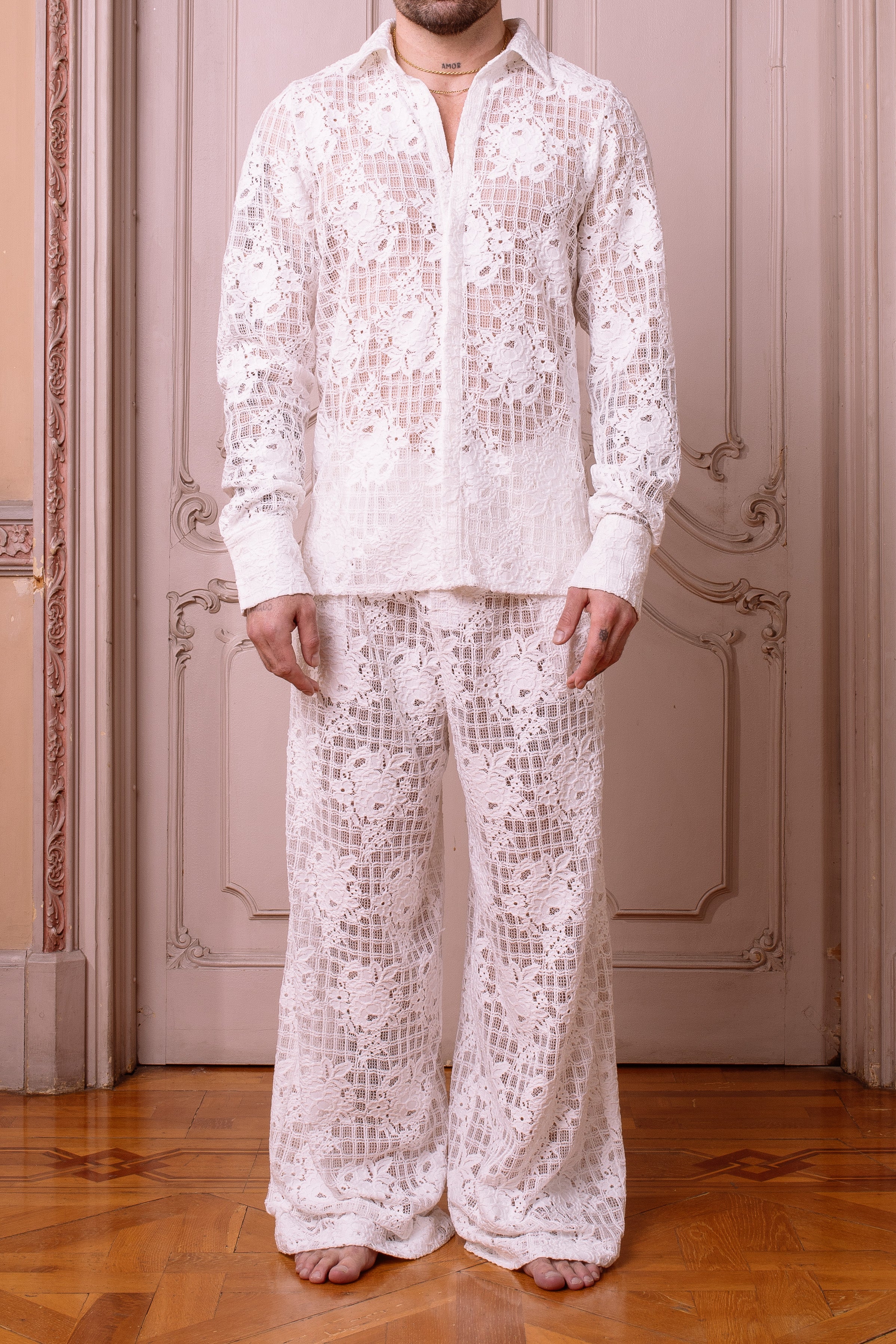 Isa Shirt White Lace