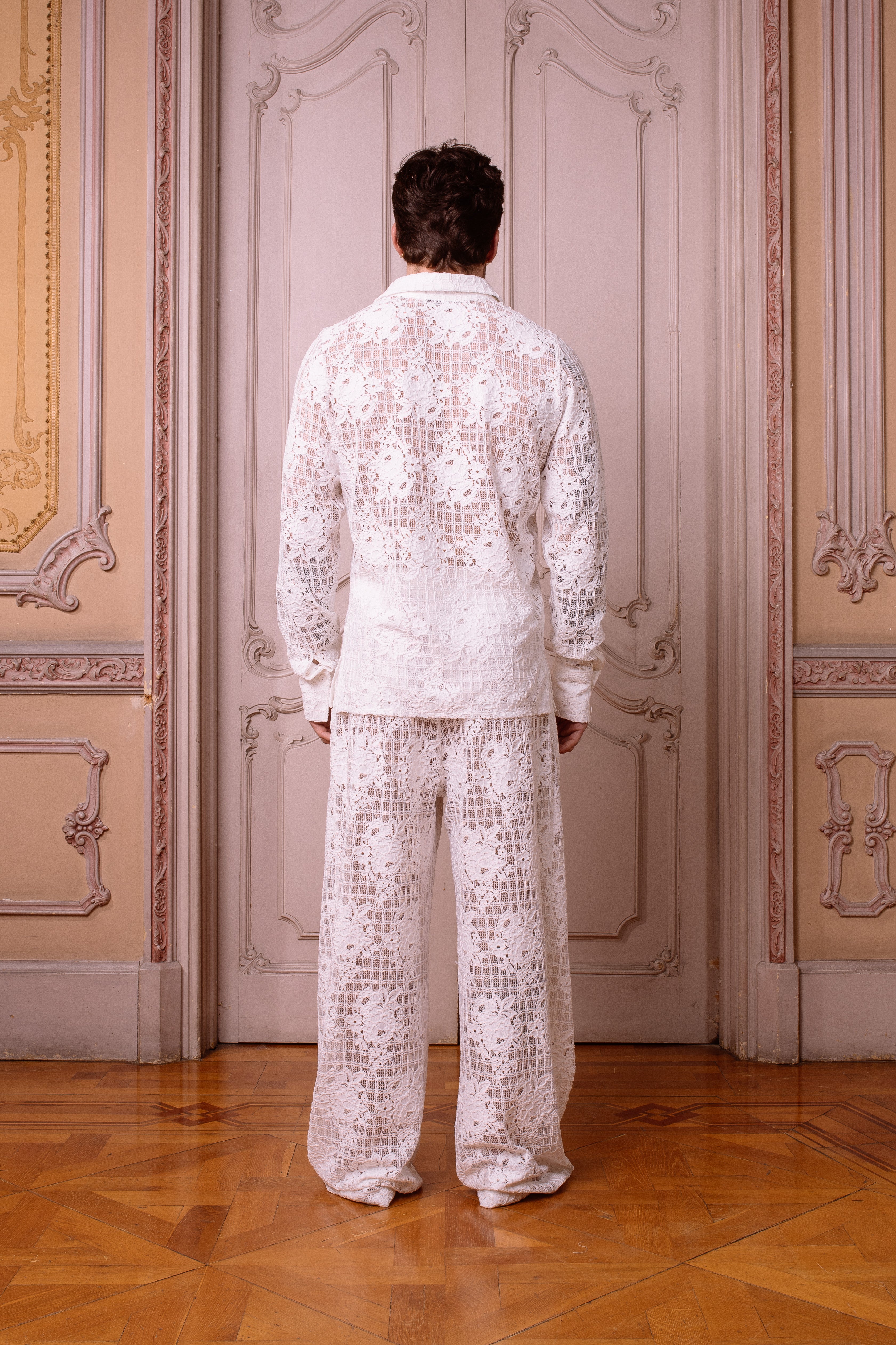 Benjamin Pants White Lace