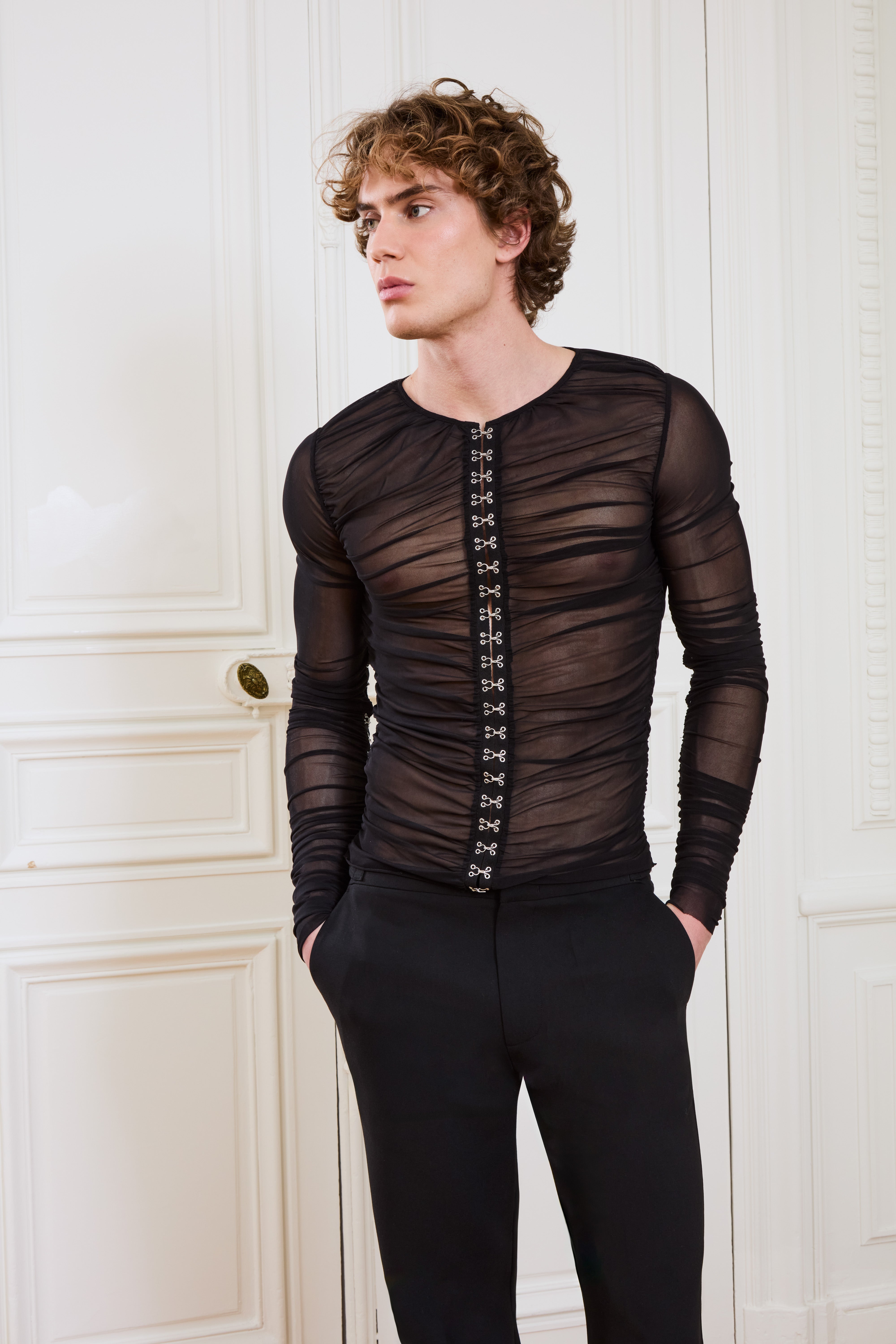 Pacome Mesh Top Black