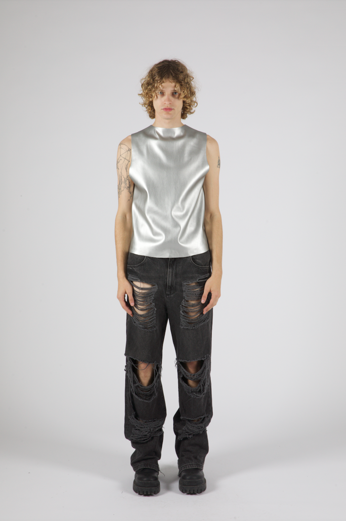 Atticus Vegan Leather Shell Silver