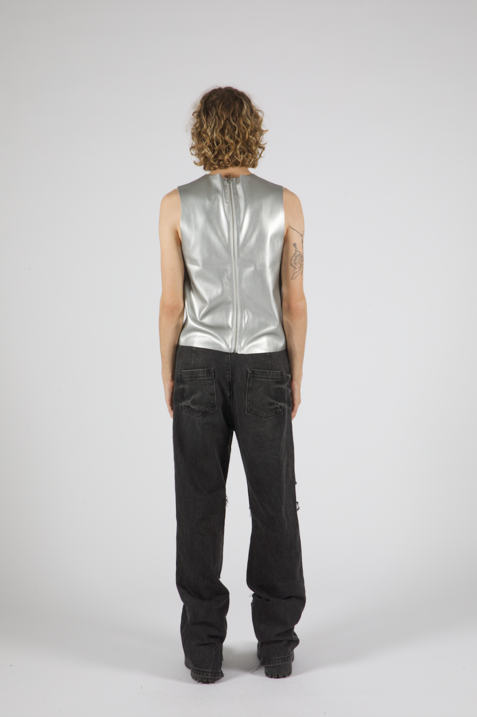 Atticus Vegan Leather Shell Silver