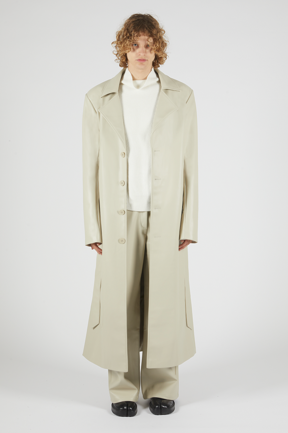 Leather sales frock coat