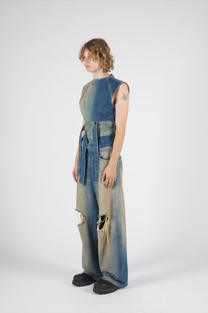 Merle Tint Wash Denim Top