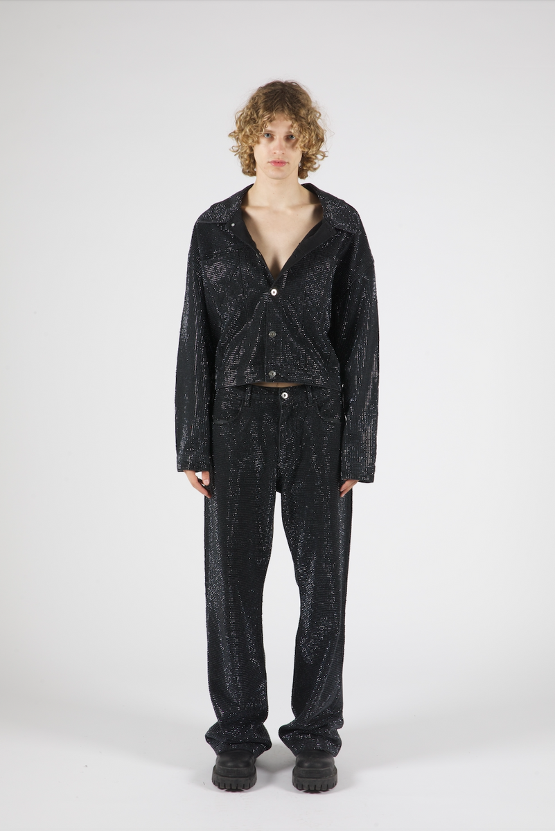Jeremiah Black Rhinestone Denim Jacket