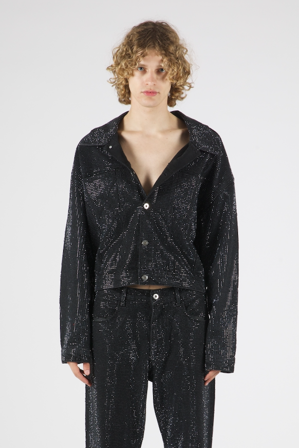 Jeremiah Black Rhinestone Denim Jacket
