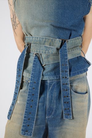 
            
                Load image into Gallery viewer, Merle Tint Wash Denim Top
            
        