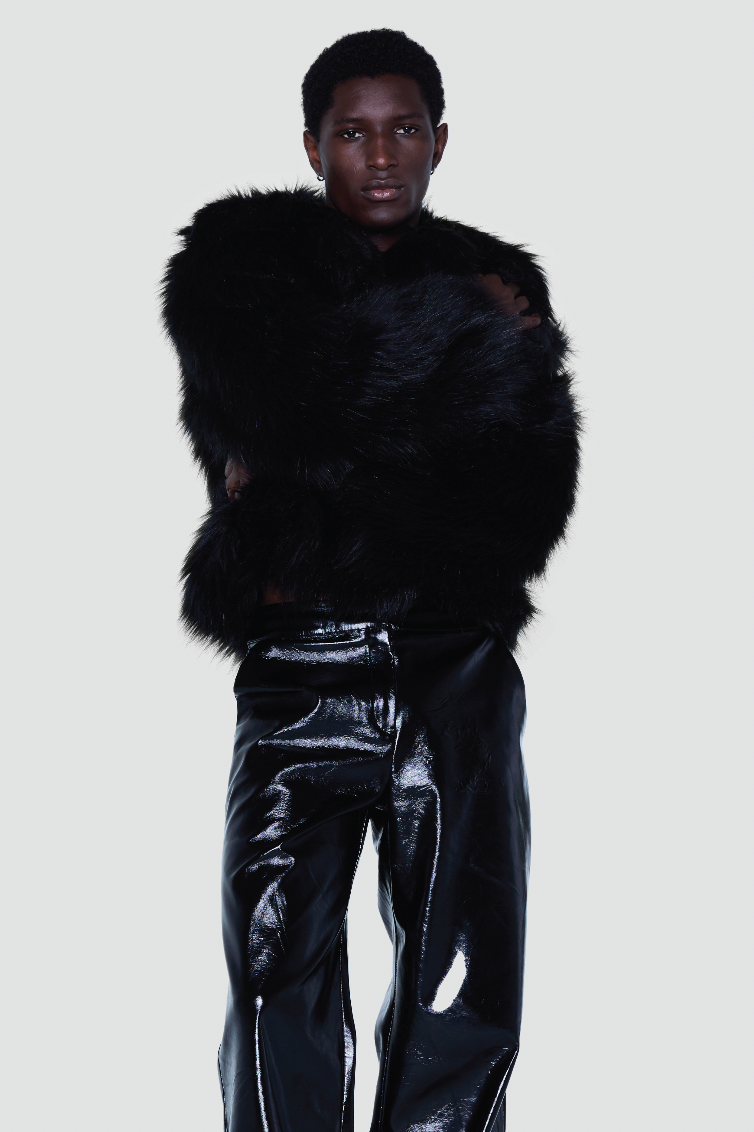 Sam Faux Fur Coat Black SALT MURPHY