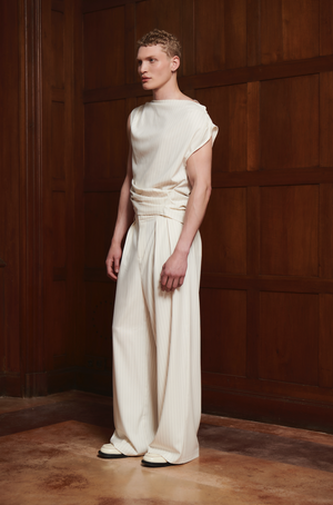 
            
                Load image into Gallery viewer, Benjamin Pants White Pinstripe
            
        