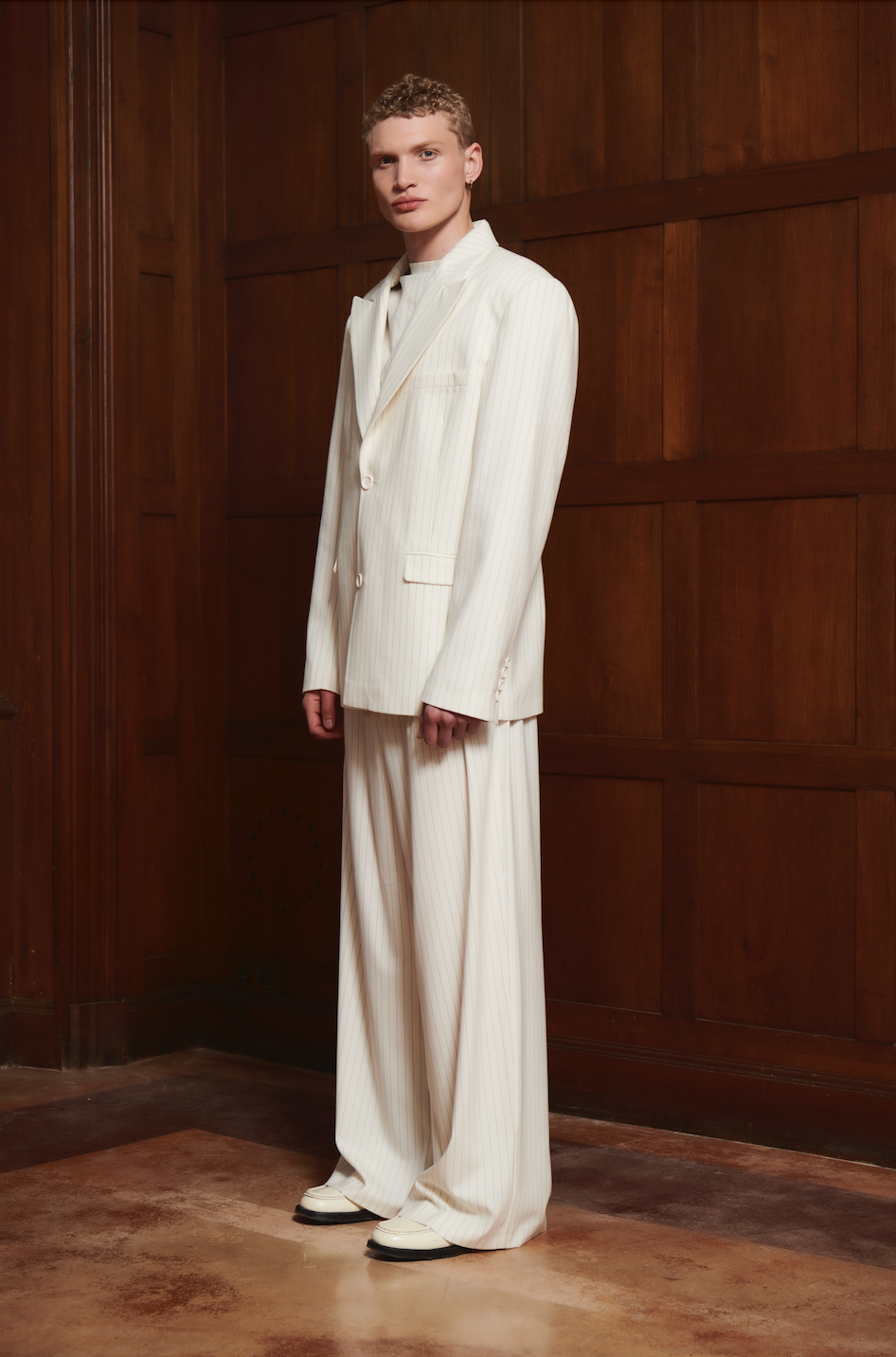 Jayme Blazer White Pinstripe