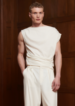 Julian Top White Stripe