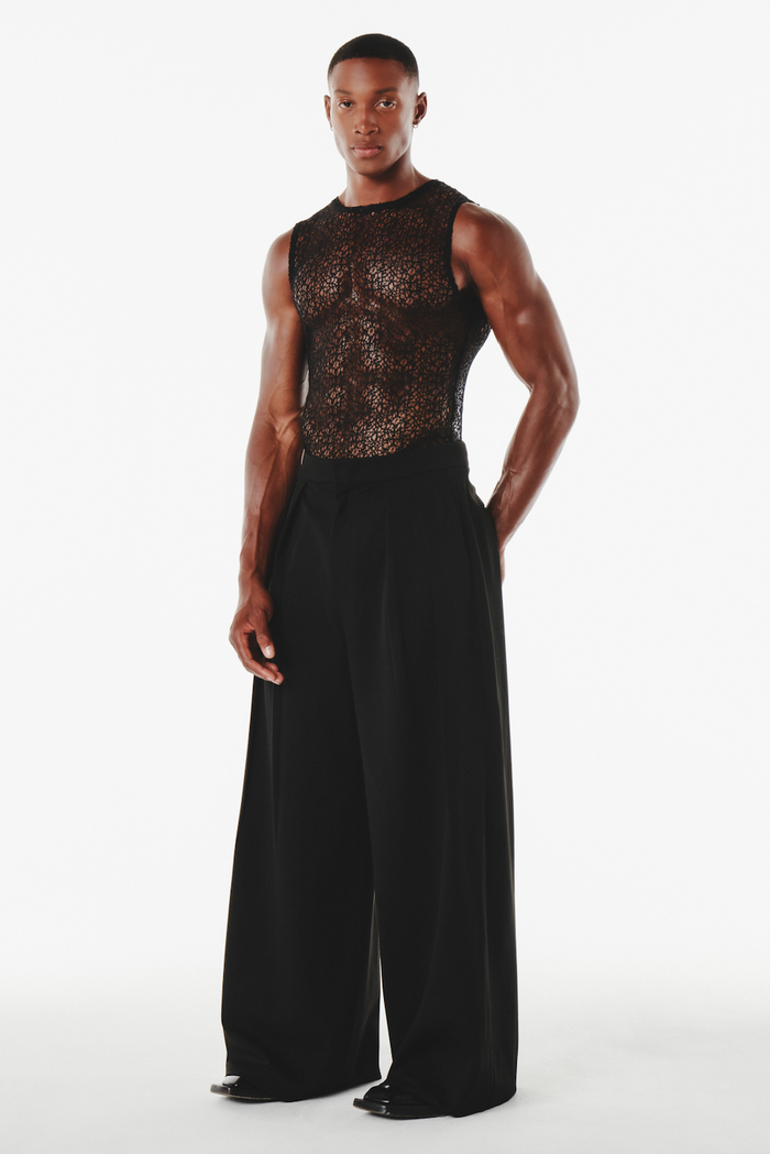 Ash Top Black Lace