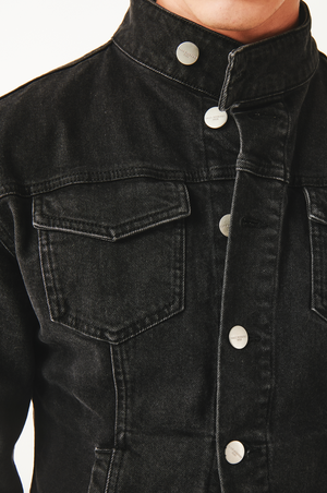 
            
                Load image into Gallery viewer, Orion Denim Jacket Washed Black
            
        