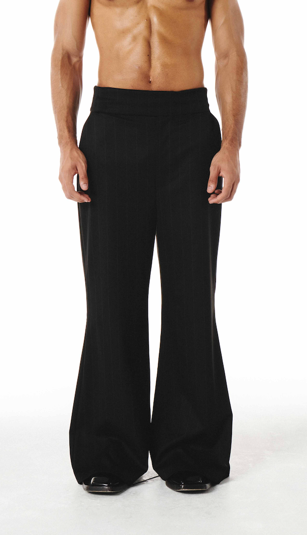 Axel Pants Black and Brown pinestripe