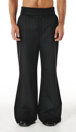 Axel Pants Black and Brown pinestripe