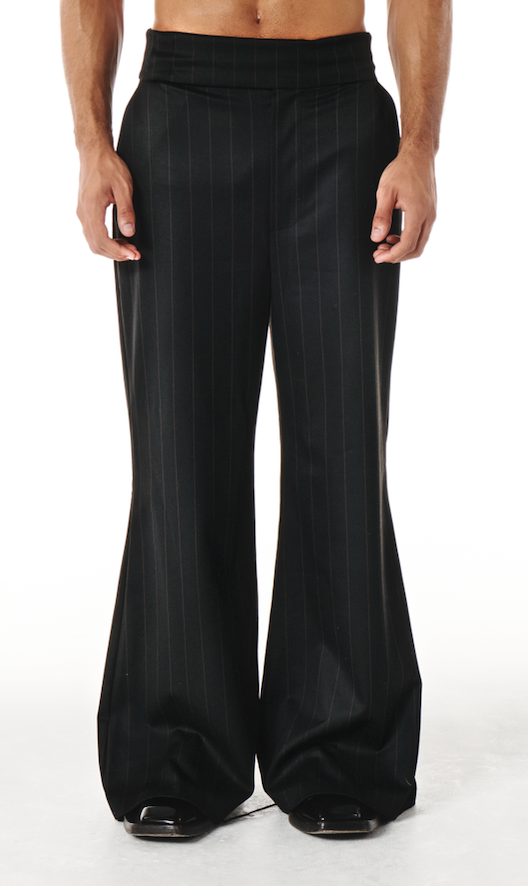 Axel Pants Black and Brown pinestripe