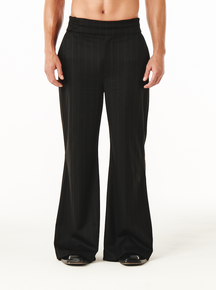 Axel Pants Black and Brown pinestripe