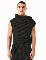 Cadence Top Black Pinstripe