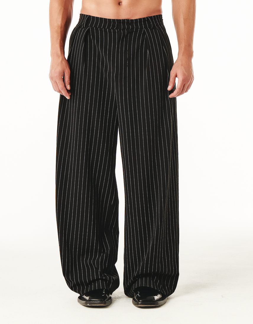 Benjamin Pants Black Pinstripe