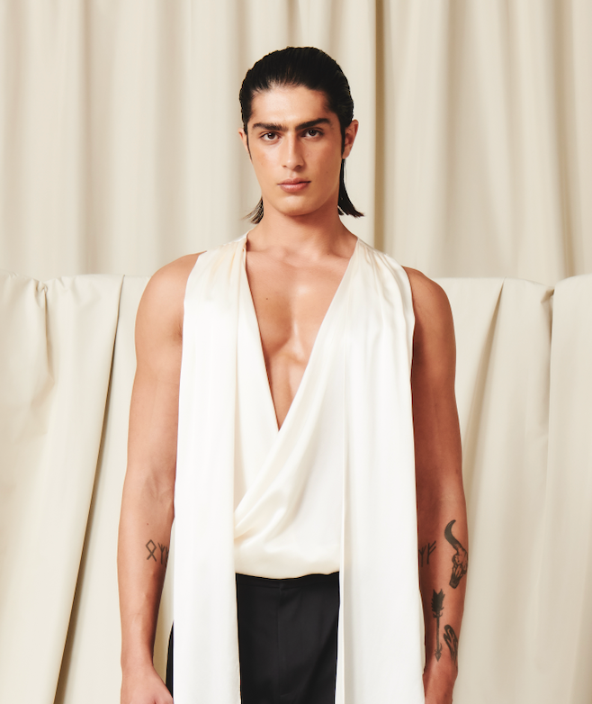 Florentine Top Ivory SILK