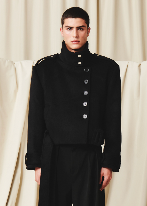 Yosef Wool Coat Black