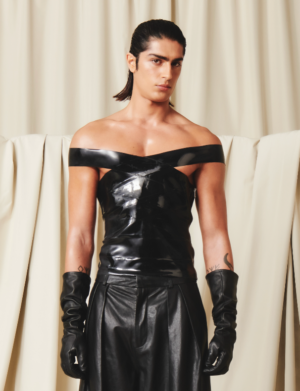 Bowlin Black Latex Top