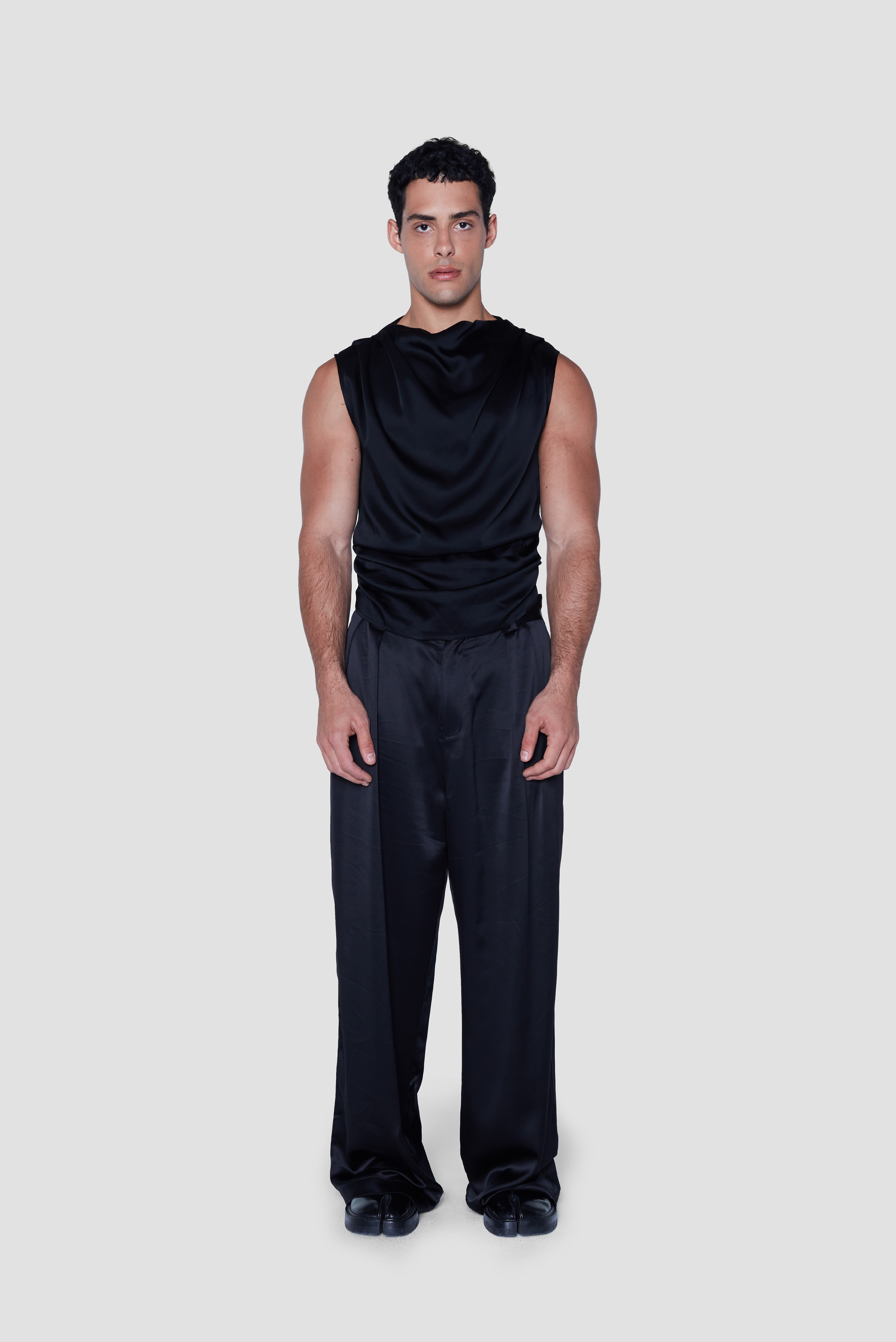 Benjamin Satin Pants Black
