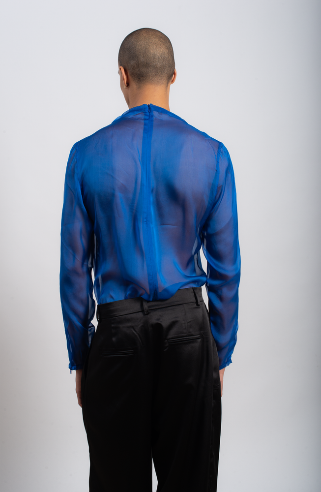 
            
                Load image into Gallery viewer, Anwar Silk Shirt Blue
            
        